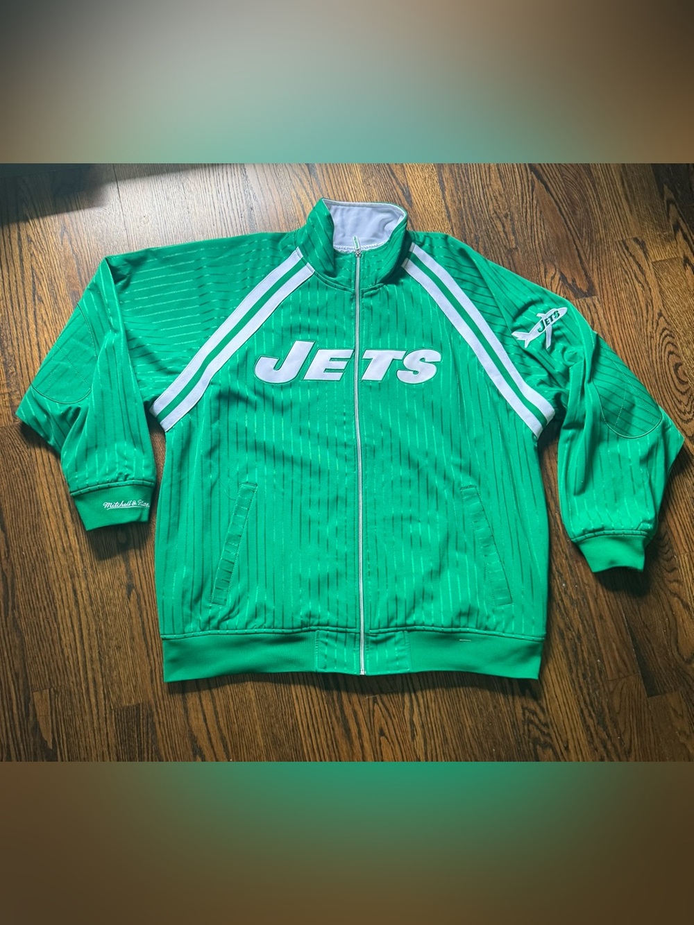 Mitchell & Ness Vintage New York Jets Green Track Jacket